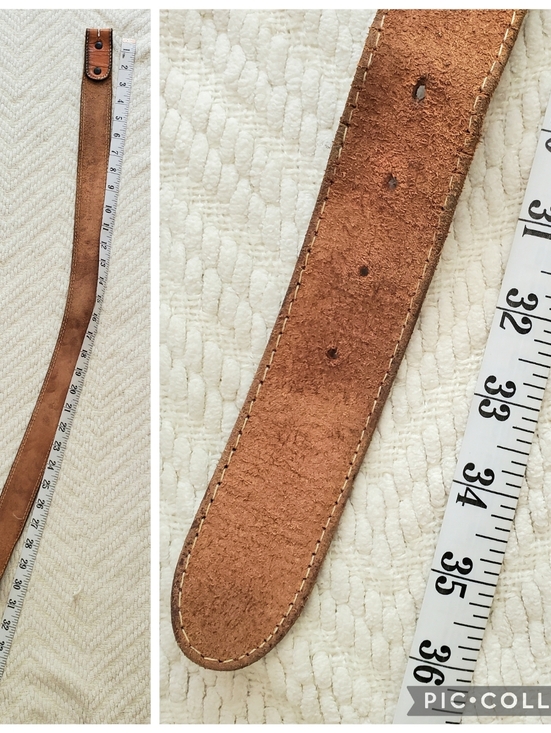 Vintage Tooled Leather Western Floral Belt - Picture 10 of 10